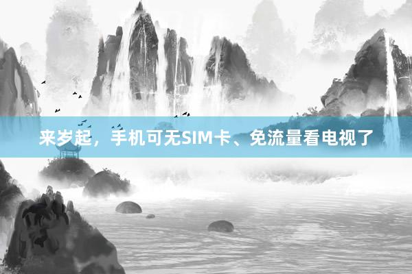 来岁起，手机可无SIM卡、免流量看电视了