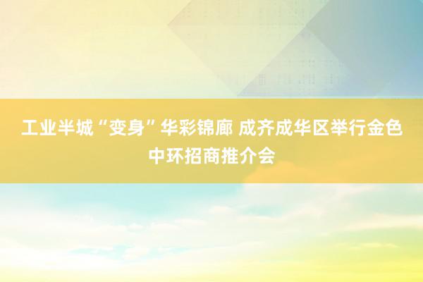 工业半城“变身”华彩锦廊 成齐成华区举行金色中环招商推介会